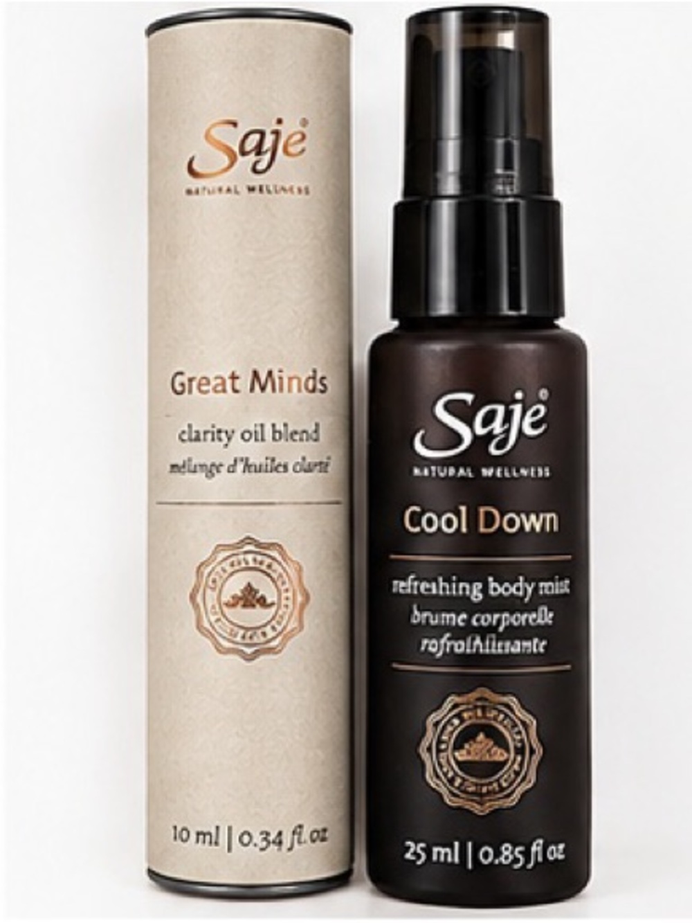 Saje Cool Down Refreshing Body Mist - Brown & Beige